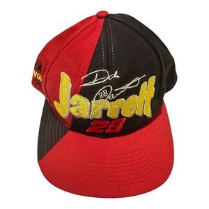 Vintage 90s NASCAR Dale Jarrett #28 Snapback‎ Hat Texaco Havoline Racing Cap AJD